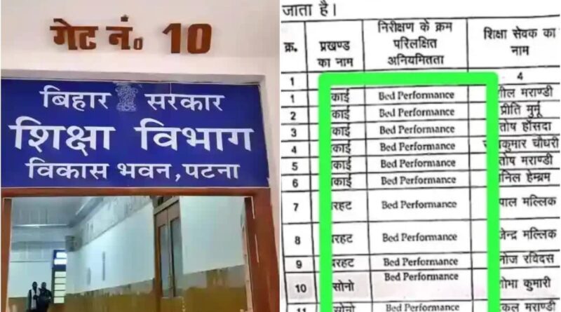 फिर सुर्खियों में बिहार का शिक्षा विभाग, 16 स्कूली शिक्षकों की ‘Bed Performance’ के लिए वेतन कटौती की सजा