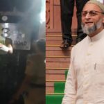 असदुद्दीन ओवैसी के दिल्ली में आवास के नेमप्लेट पर पोती कालिख, पोस्टर लगा के लिखा-भारत माता की जय