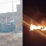 Palamu : उग्रवादियों ने मचाया तांडव, सड़क निर्माण में लगे तीन वाहनों को फूंका