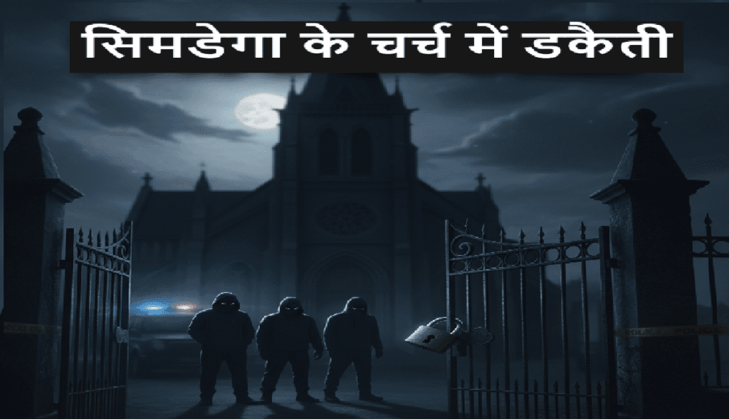 Major robbery at a church in Simdega! Priests tied up and beaten; robbers flee with lakhs of rupees.