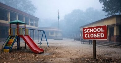 ठंड के कारण 5 और 6 जनवरी को झारखंड के कई जिलों में स्कूल बंद, सर्द मौसम में खाली स्कूल परिसर