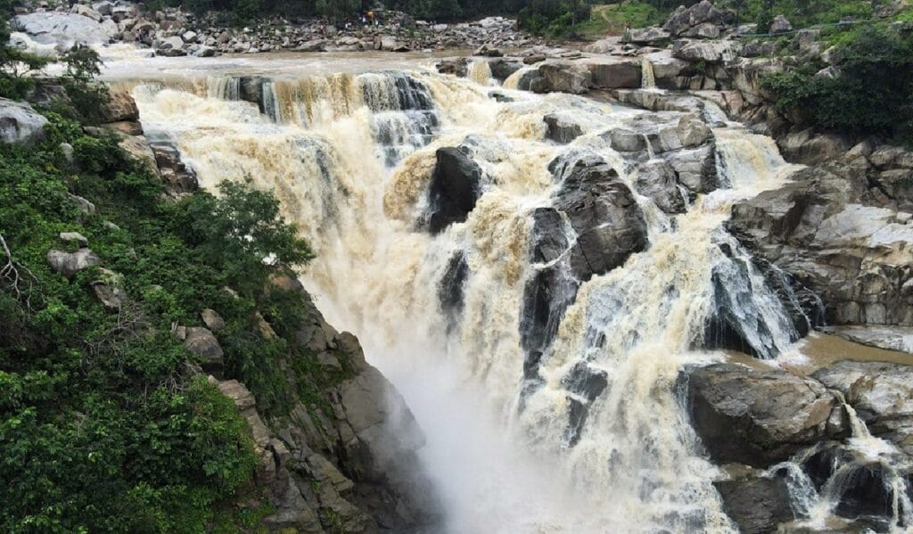 पर्यटकों से गुलजार हुआ दशम फॉल
