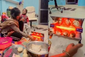 गैस-चूल्हा नहीं, हीटर पर ही बना डाली लिट्टी, Viral Video देख आपके भी उड़ जाएंगे होश