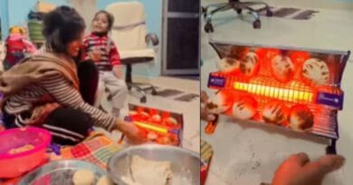 गैस-चूल्हा नहीं, हीटर पर ही बना डाली लिट्टी, Viral Video देख आपके भी उड़ जाएंगे होश