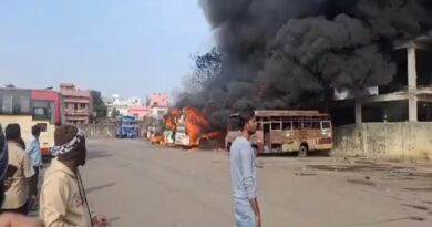 Major accident in Ranchi: 5 buses caught fire at Khargada bus stand, causing panic, watch video..