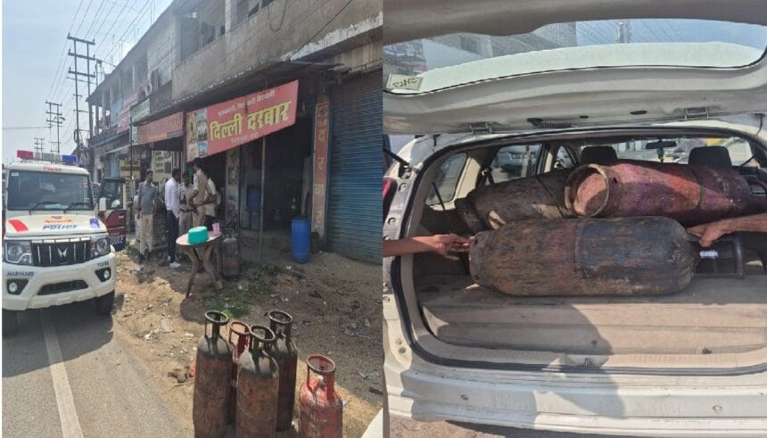 ओरमांझी में अवैध गैस सिलेंडर रिफिलिंग पर जिला प्रशासन की छापेमारी